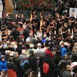 HSSM students preforming at Tree Lighting